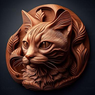 3D model Pixie bob cat (STL)